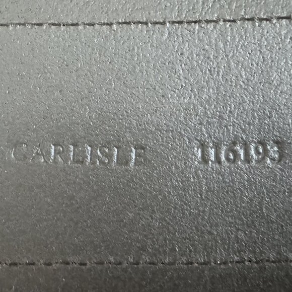 Vtg 1980s Carlisle Wide Leather Belt Brown w/ Alligator Embossed Leather Inset main image 7